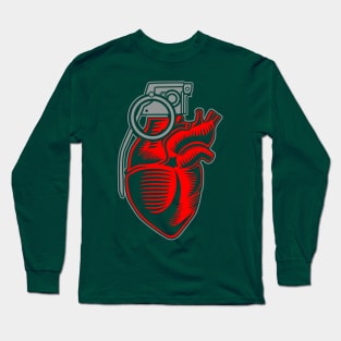 Grenade Heart Long Sleeve T-Shirt